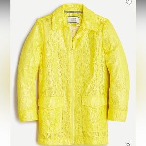 J. Crew Collection Coated Lace Coat Sz. L
